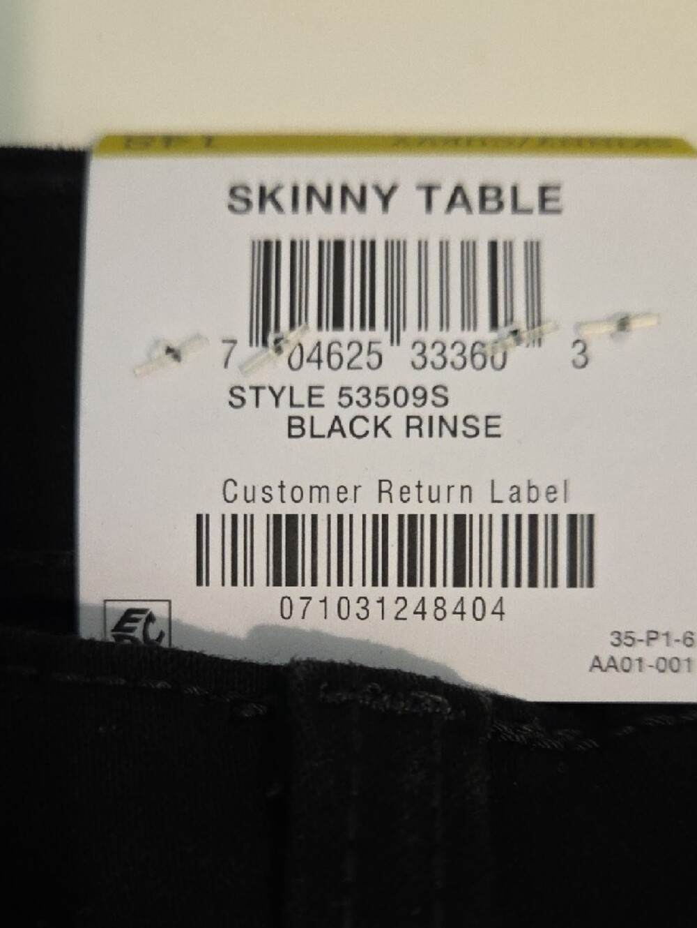 Style & Co. Black Skinny Jeans - Curvy Fit NWT Size 14S - Picture 4 of 9